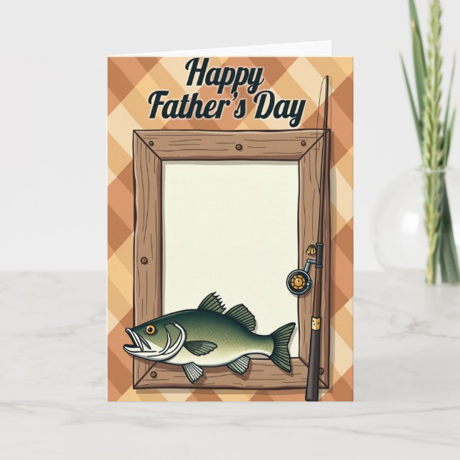 Rustic Fathers Day Angler Card (Front)