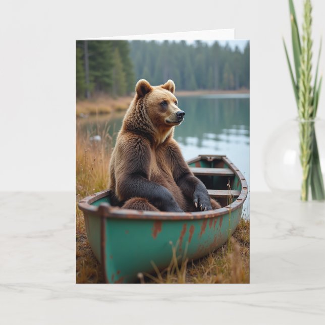 Rustic Fathers Day Bear Card (Front)