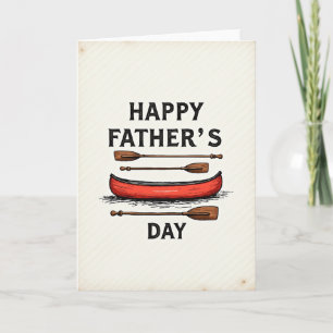 Rustic Fathers Day Boat Card