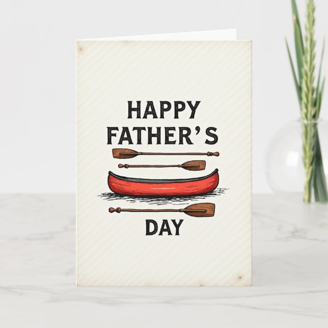 Rustic Fathers Day Boat Card (Front)