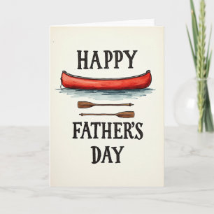 Rustic Fathers Day Canoe Card
