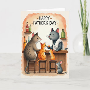 Rustic Fathers Day Felines Card