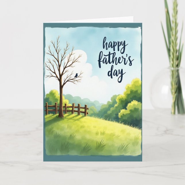 Rustic Fathers Day Fence Card (Front)