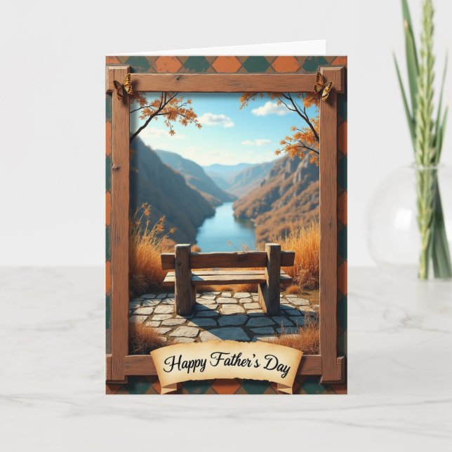 Rustic Fathers Day Mountain Card (Front)
