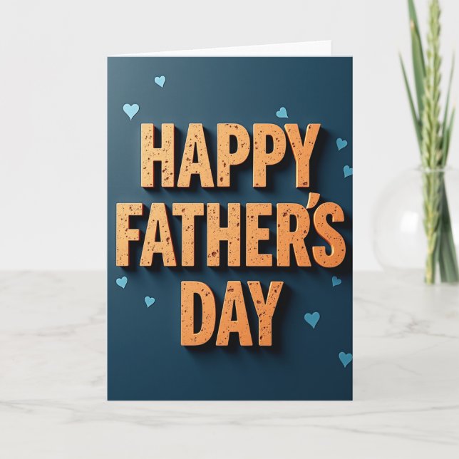 Rustic Fathers Day Type Card (Front)
