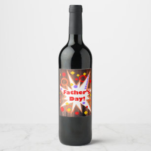 Rustic Father's Day Wine Label