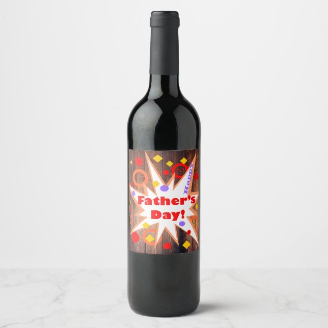 Rustic Father's Day Wine Label (Front)