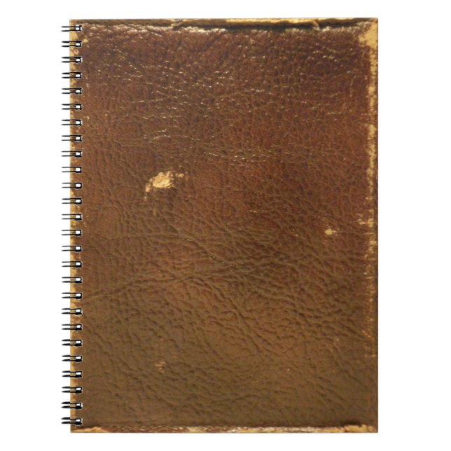 Rustic Faux Brown Leather Notebook (Front)
