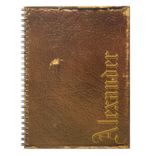 Rustic Faux Brown Leather Notebook
