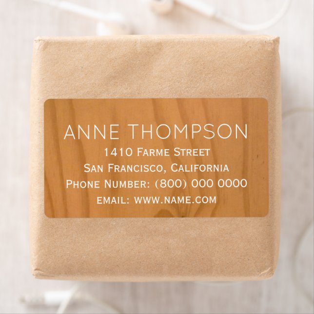 rustic faux clear wood with name (Insitu)