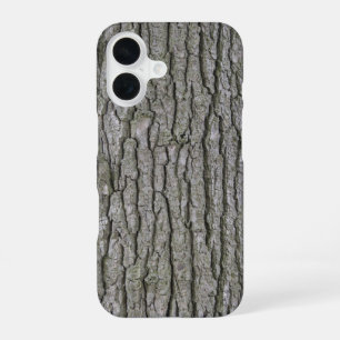 Rustic Faux Dry Wood Grain Tree Bark iPhone 16 Case