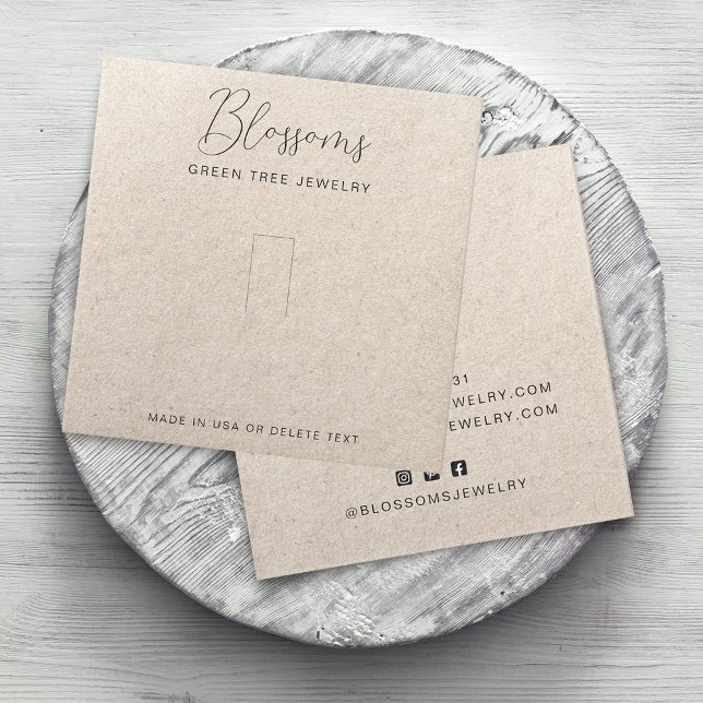 Rustic Faux Kraft Paper Ring Display Card (Rustic Faux Kraft Paper Ring Personalized Display Card)