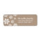 Rustic Faux Kraft Snowflakes Address Labels