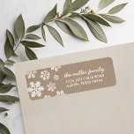 Rustic Faux Kraft Snowflakes Address Labels<br><div class="desc">Cute and simple modern holiday return address labels feature a distressed snowflake border on a faux kraft paper background with space to personalise with your family name and address. Perfect for mailing Christmas and holiday cards this winter! Click Customise It to change text fonts and colours to create your own...</div>
