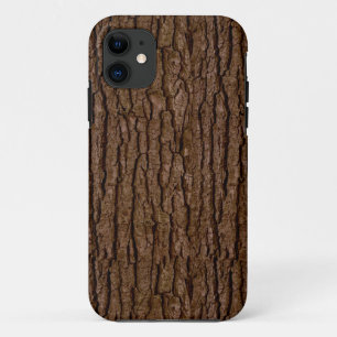 Rustic Faux Piece of Wood Grain Tree Bark iPhone 11 Case