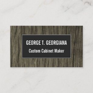 Rustic Faux Wood Look Pattern Business Card
