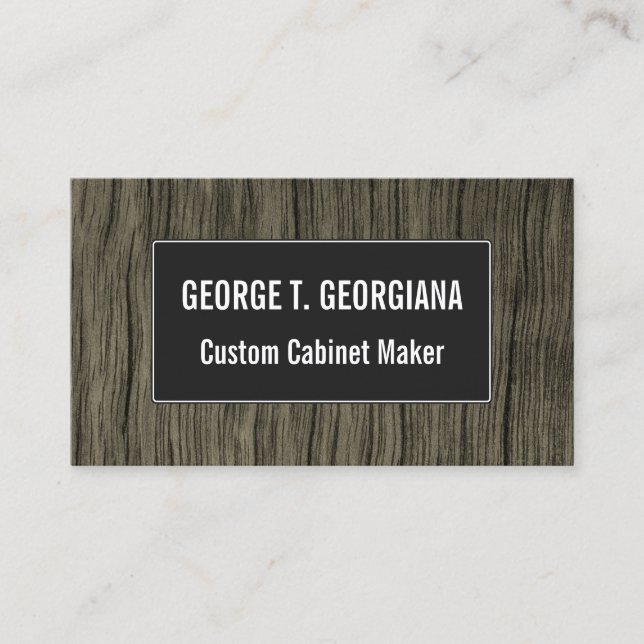 Rustic Faux Wood Look Pattern Business Card (Front)