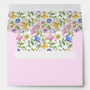 Rustic Feminine Spring Flowers Floral Pattern Envelope