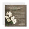Rustic Fence & Dogwood Blooms Wedding Invitation