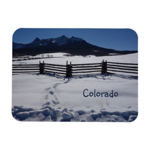 Rustic Fence Snowy San Juans Dallas Divide Magnet