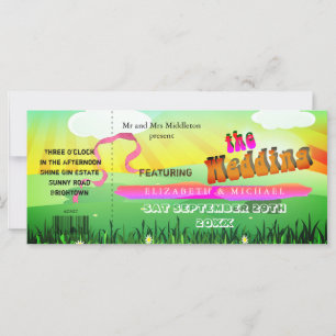 Rustic Festival Wedfest Modern Wedding Invitation