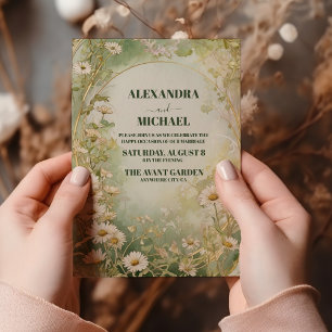 Rustic Field of Daisies  Wedding Invitation