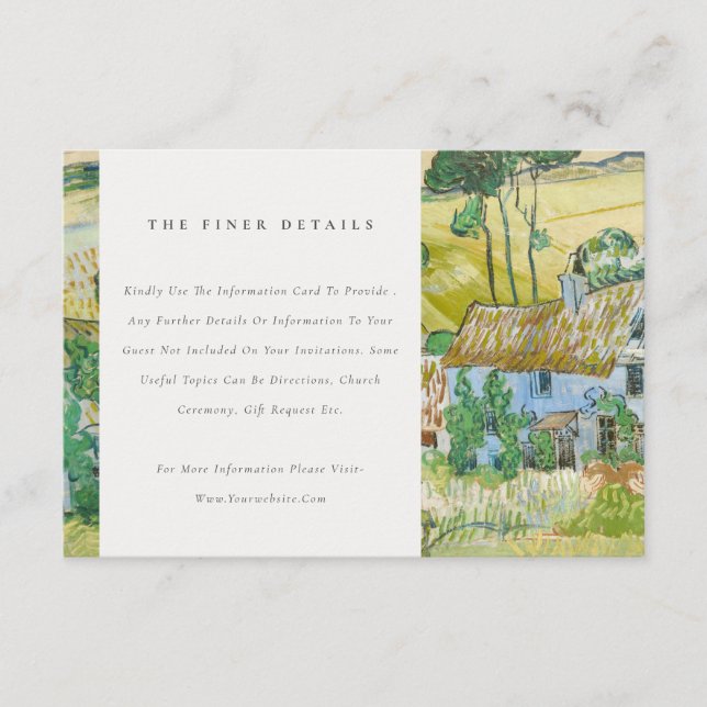 Rustic Fields Mountain Landscape Wedding Details Enclosure Card (Front)