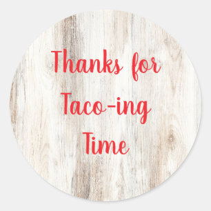 Rustic Fiesta Shower Favour Stickers   Thank You