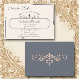 Rustic Filigree, Save the Date  Invitation