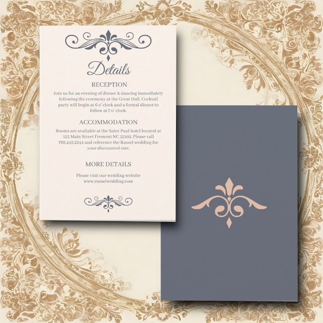 Rustic Filigree, Wedding Enclosure Card (Creator Uploaded)
