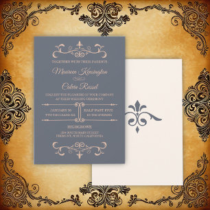 Rustic Filigree  Wedding Invitation
