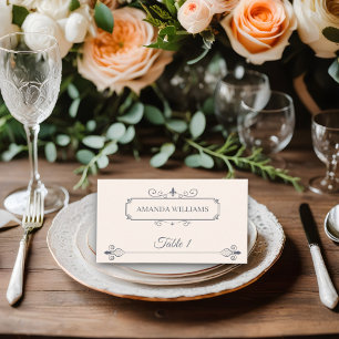 Rustic Filigree, Wedding Place Card