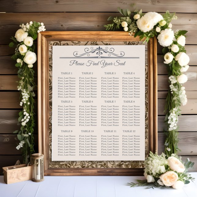 Rustic Filigree Wedding Seating Chart (Creator Uploaded)