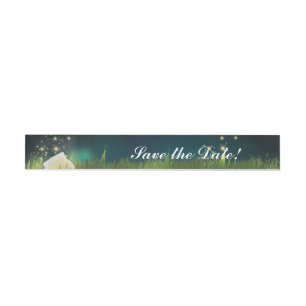Rustic Fireflies Night Party Wrap Around Labels