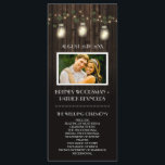 Rustic Firefly   Vine Vineyard Wedding Programs<br><div class="desc">Rustic Firefly   Vine Vineyard Wedding Programs - features a country barn wood background with twinkle lights around grapevine with hanging mason jars that are also lighted or filled with fireflies. Change the demo photo to one of your own.</div>