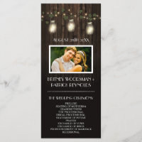 Rustic Firefly + Vine Vineyard Wedding Programs