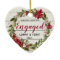 Rustic First Christmas Engaged Ornament