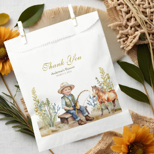 Rustic Fisherman’s Derby Baby Shower Thank You Favour Bag
