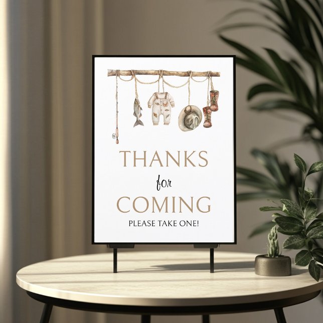 Rustic Fishing Thanks for coming Sign 8x10 (Creator Uploaded)