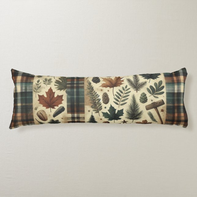 Rustic Flannel - cabin decor Body Cushion (Front)