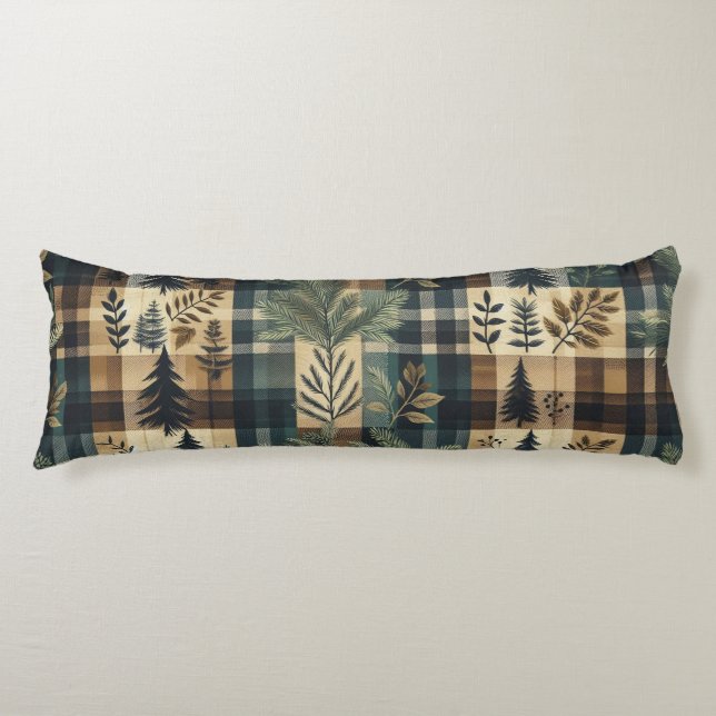 Rustic Flannel - cabin decor Body Cushion (Front)
