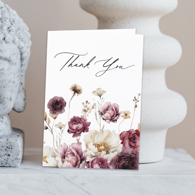 Rustic Floral Abundance Thank You (Our rustic floral abundance thank you card is a lovely choice.)