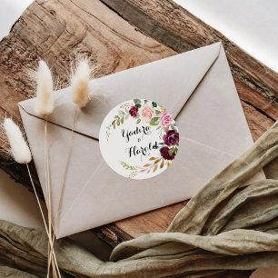 Rustic Floral and Botanical Wedding Envelope Seals