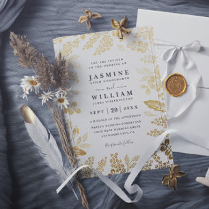 Rustic Floral and Lace Elegant QR Code Wedding Invitation