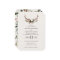 Rustic floral and stag antlers wedding invite