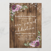Rustic Floral Anniversary Vow Renewal Celebration