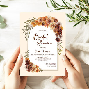 Rustic Floral Arch Bridal Shower Invitation