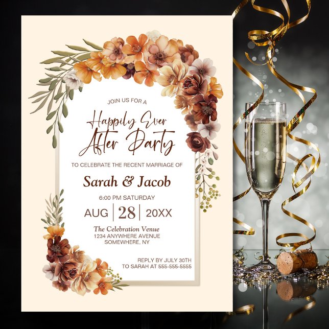 Rustic Floral Arch Wedding After Party Invitation (Creator Uploaded)