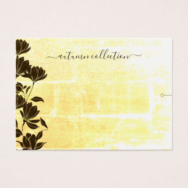 Rustic Floral Autumn Boho Bracelet Display Card (Front)