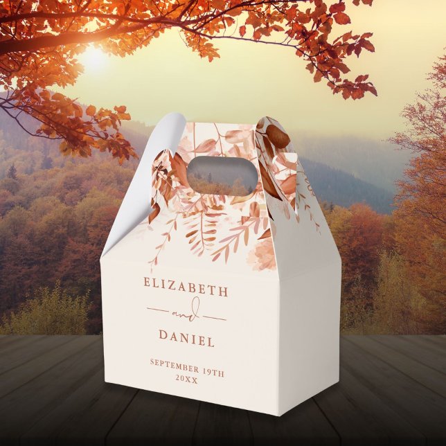 Rustic Floral Autumn Fall Wedding Favour Box (Rustic Floral Autumn Fall Wedding Favor Boxes)